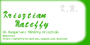 krisztian mateffy business card