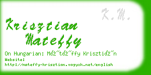 krisztian mateffy business card